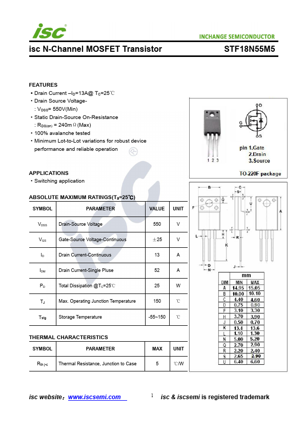 STF18N55M5