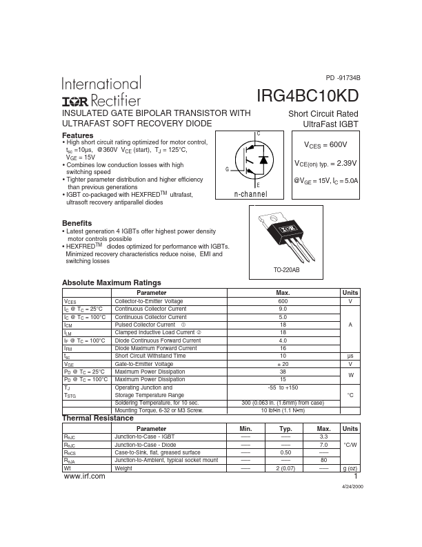 IRG4BC10KD