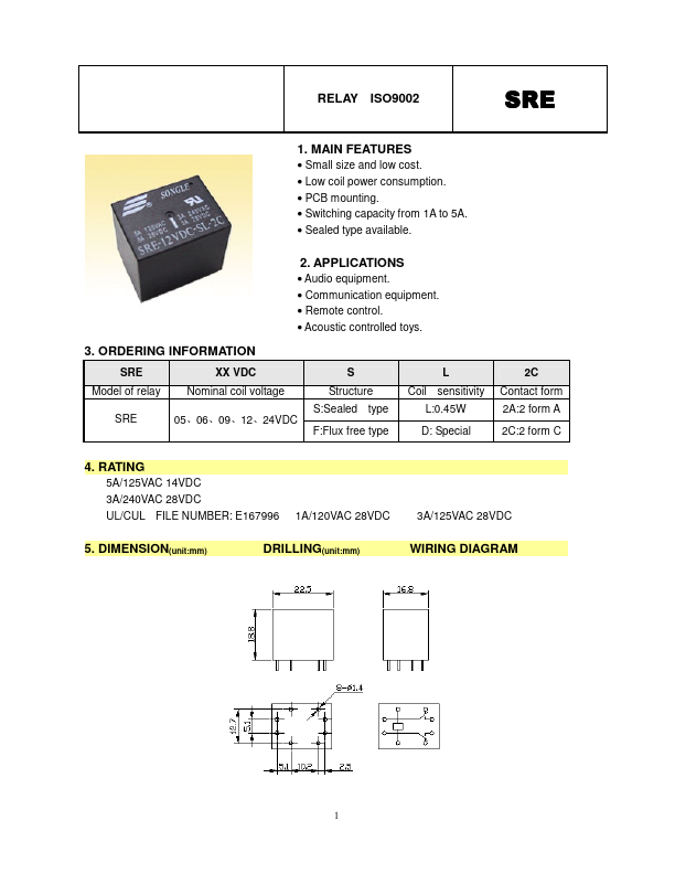 SRE-05VDC-FL-2A