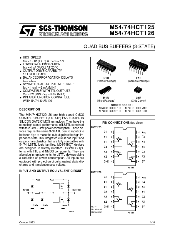 M54HCT125