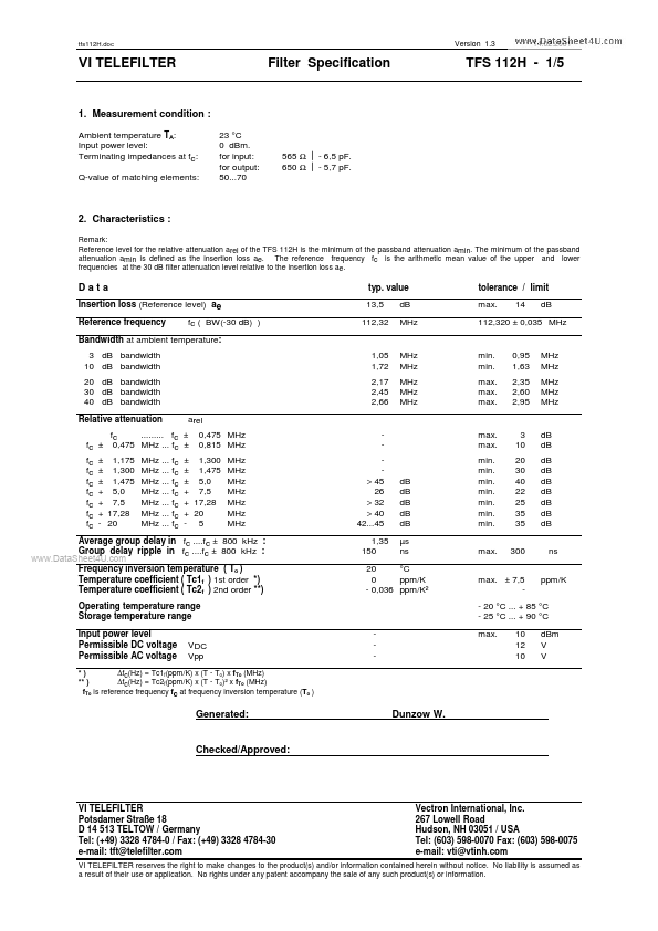 TFS112H