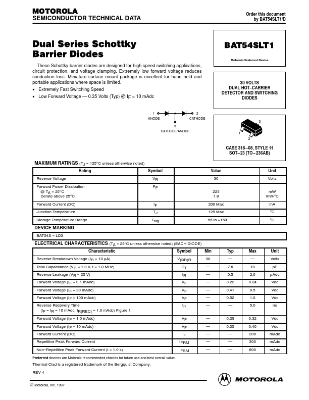 BAT54SLT1