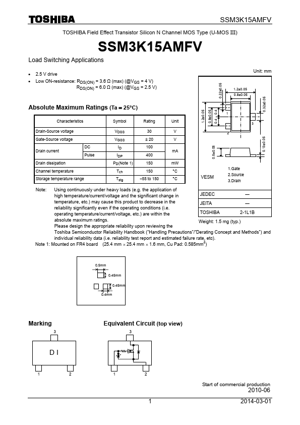 SSM3K15AMFV