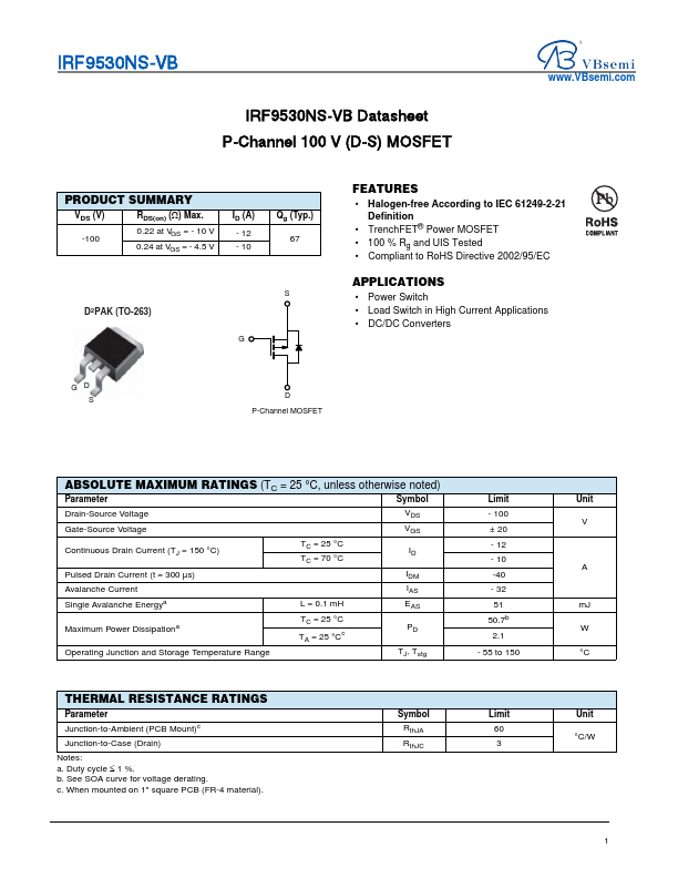 IRF9530NS