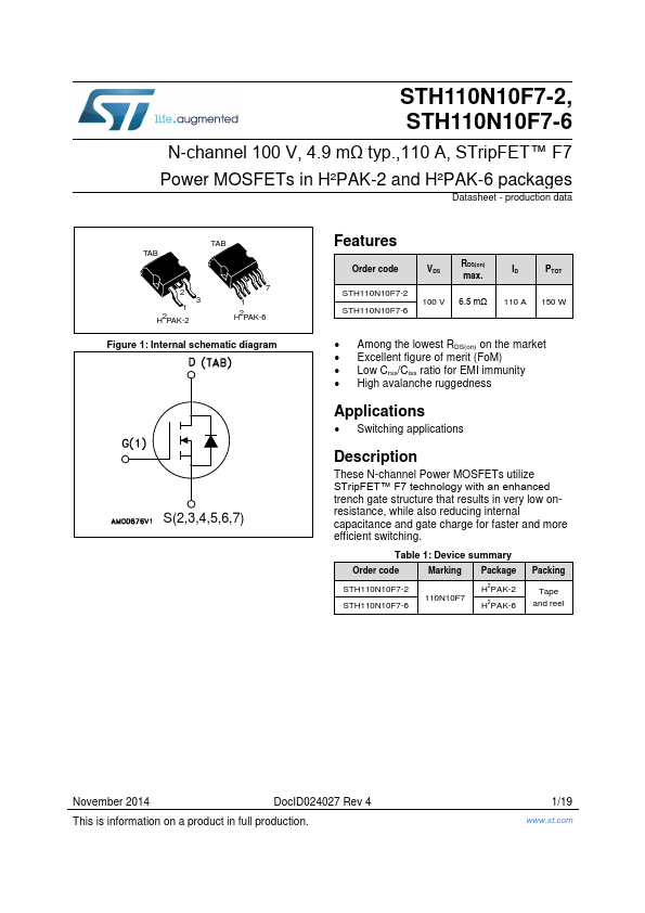 STH110N10F7-6