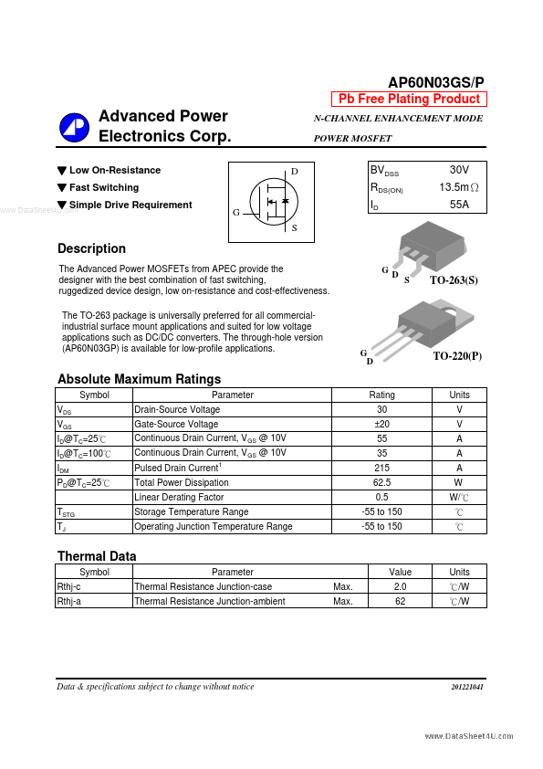 AP60N03GS