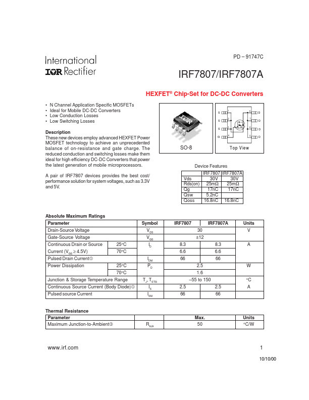 IRF7807A