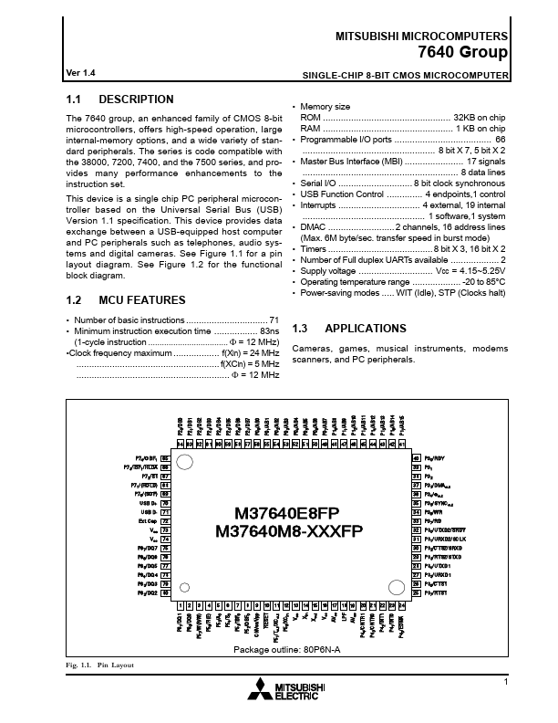 M37640M8-126FP