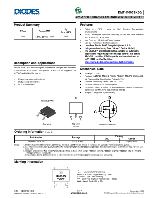 DMTH4005SK3Q