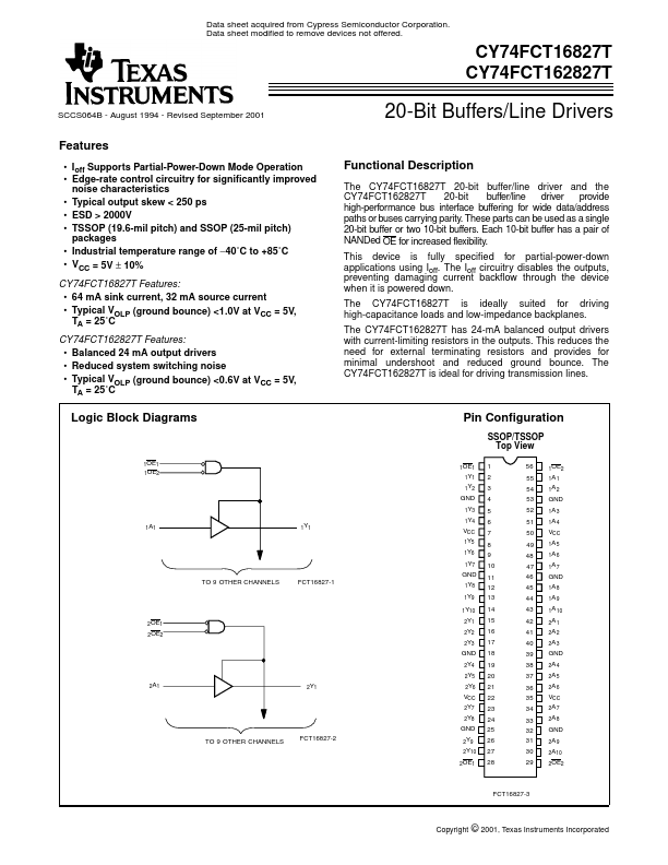 CY74FCT16827T