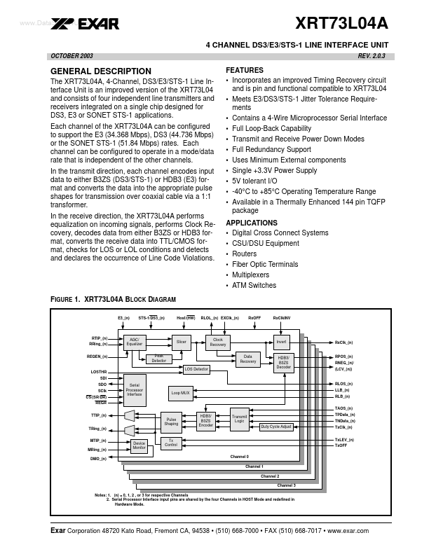 XRT73L04A