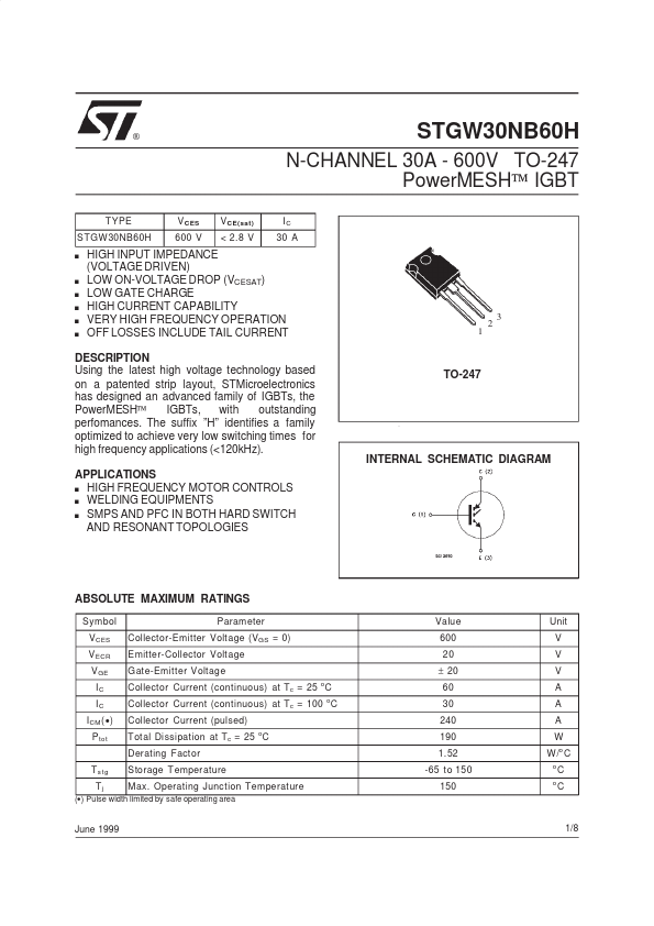 STGW30NB60H