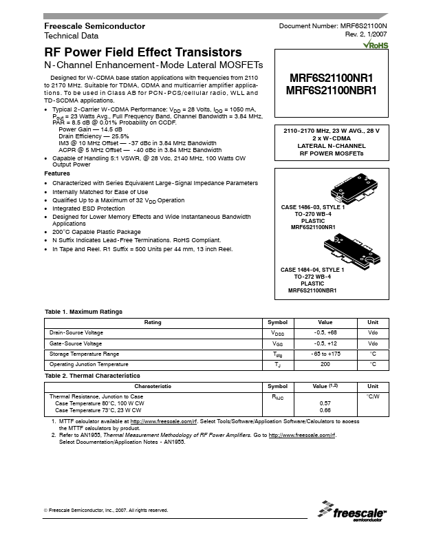 MRF6S21100NBR1