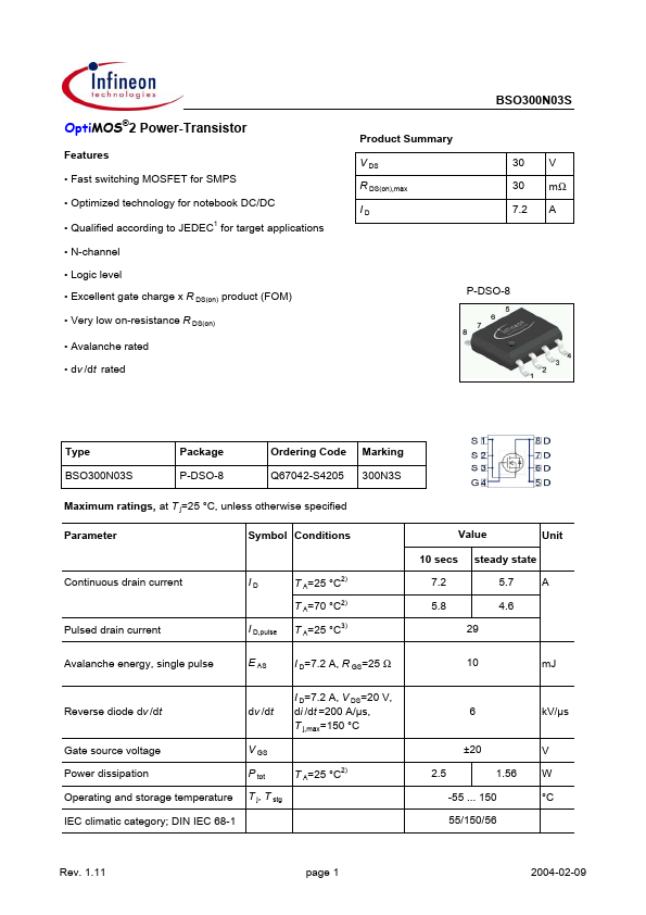 BSO300N03S