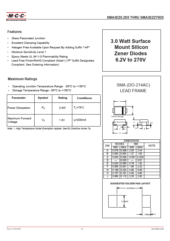 SMA3EZ120D5