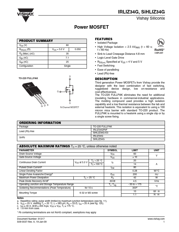 IRLIZ34G