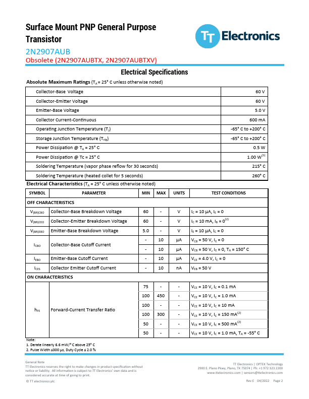 2N2907AUB