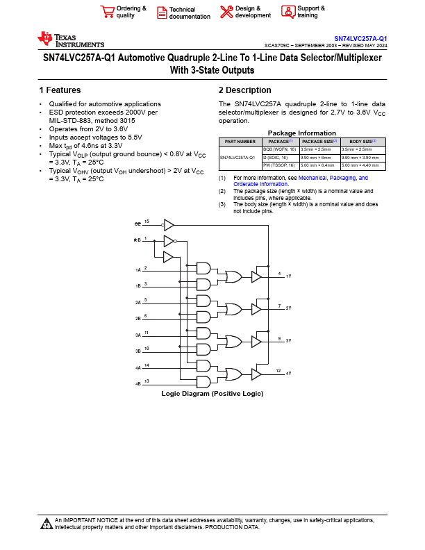 SN74LVC257A-Q1