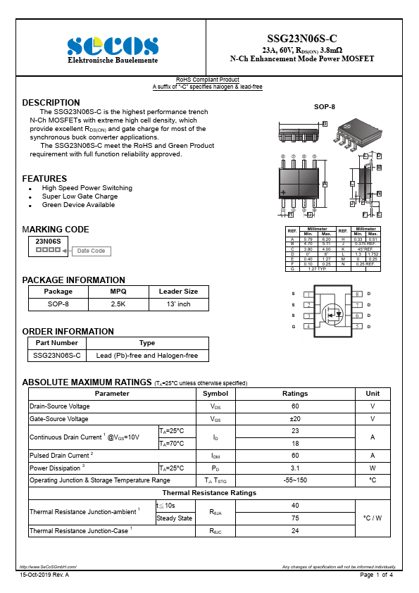 SSG23N06S-C