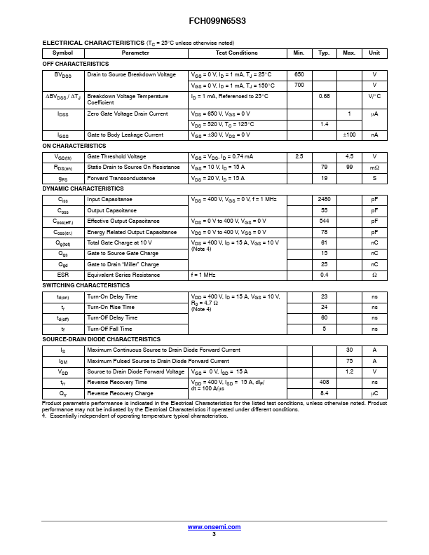 FCH099N65S3