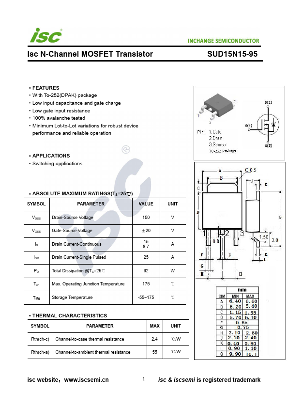 SUD15N15-95