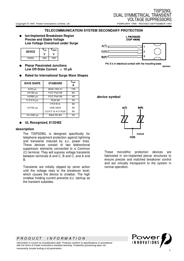 TISP3290L