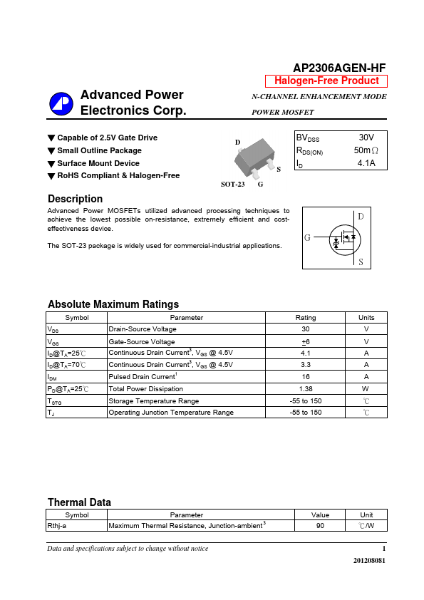 AP2306AGEN-HF