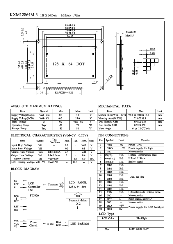 KXM12864M-3