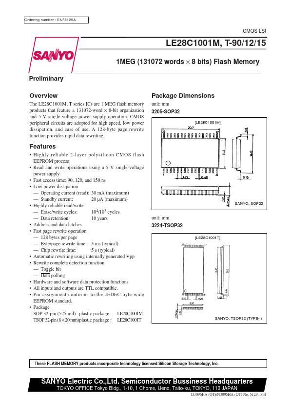 LE28C1001T-12