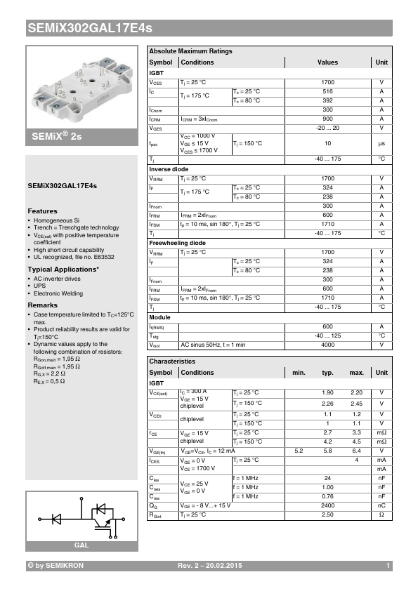 SEMiX302GAL17E4s