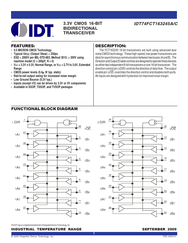 IDT74FCT163245