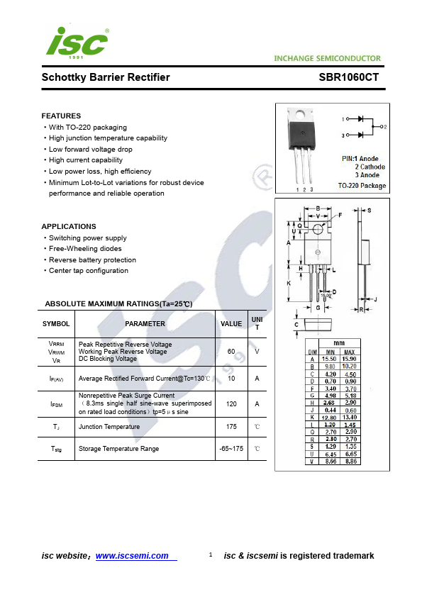 SBR1060CT