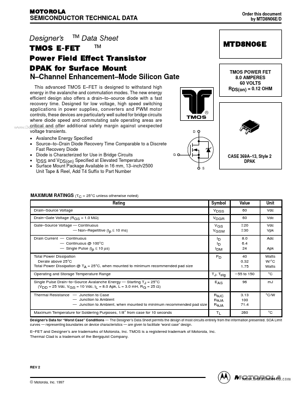 MTD8N06E