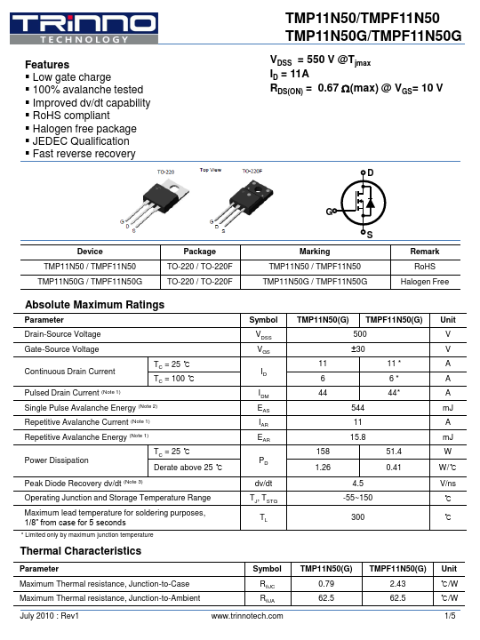 TMPF11N50G