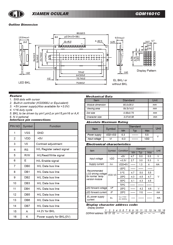 GDM1601C