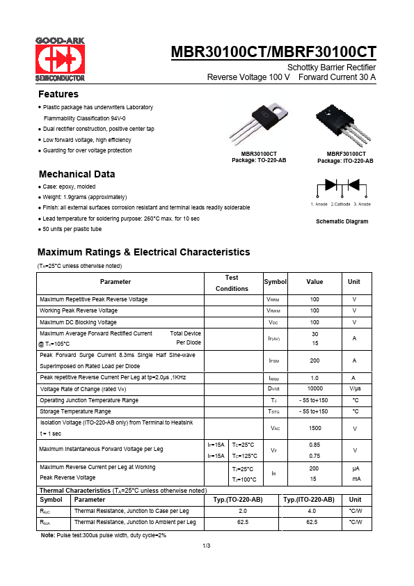 MBRF30100CT