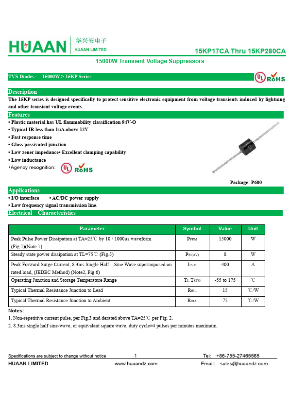 15KP180CA