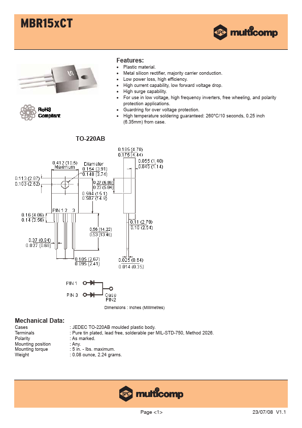 MBR15100CT