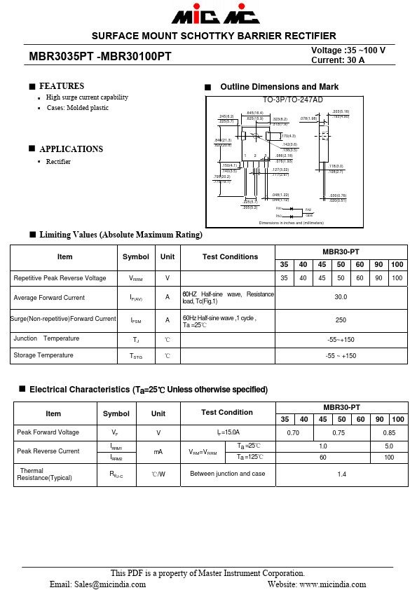 MBR30100PT