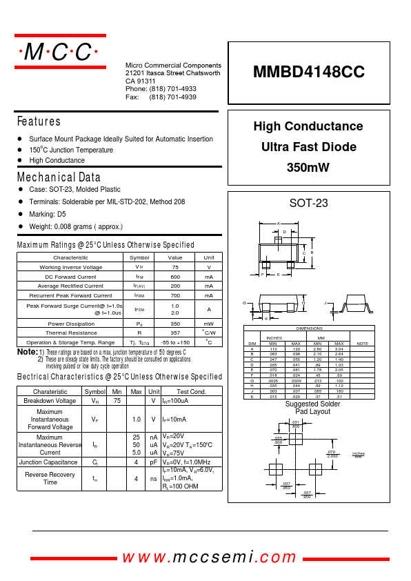 MMBD4148CC