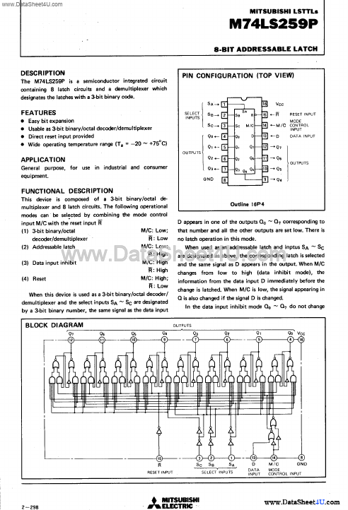 M74LS259P