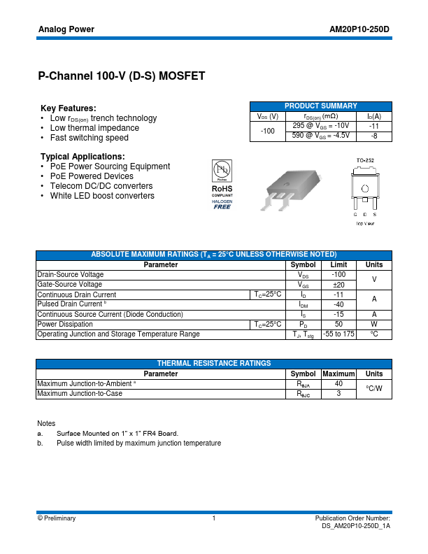 AM20P10-250D