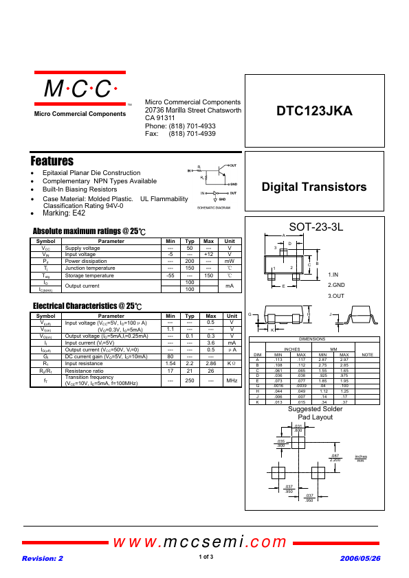 DTC123JKA