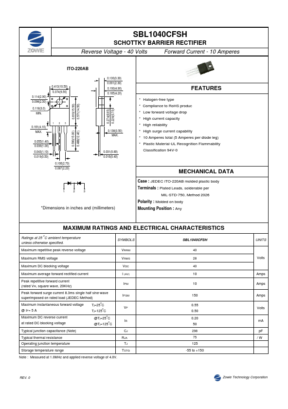 SBL1040CFSH