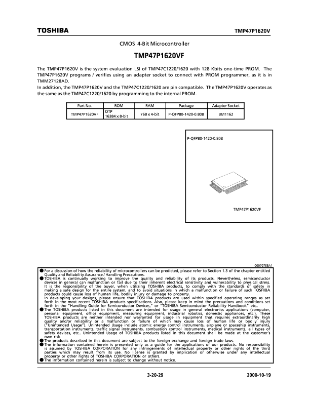 TMP47P1620VF