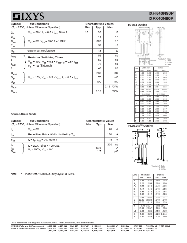 IXFK40N90P