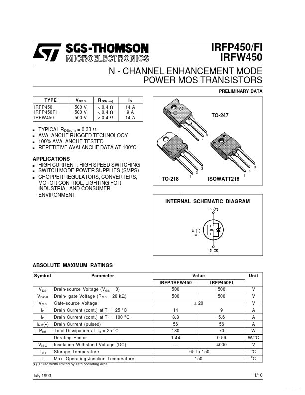 IRFP450FI