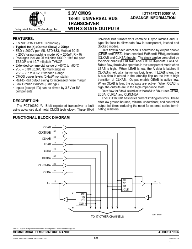 IDT74FCT163601A