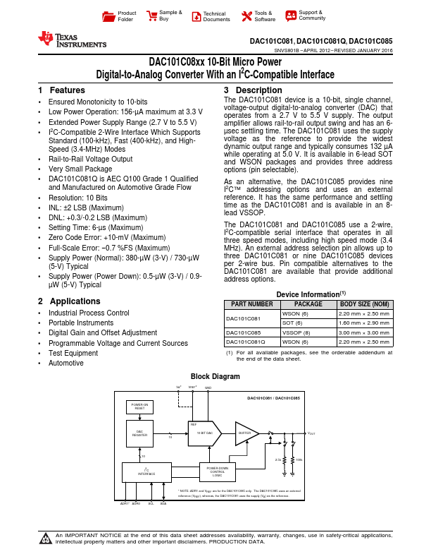 DAC101C085