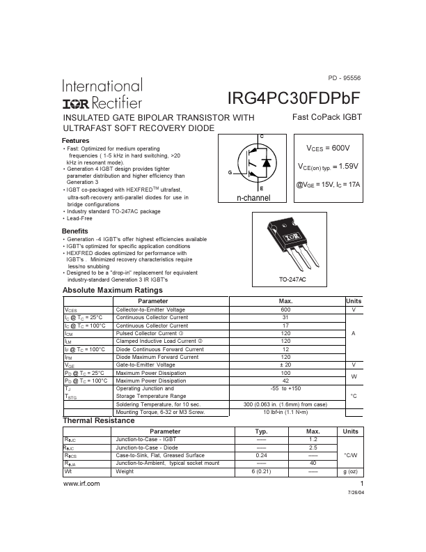 IRG4PC30FDPBF